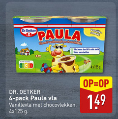  4 80 dr.oetker nutri score paula vla vanillesmaak chocovlekken dr oetker pack vanille volle melk eiwitten vanillevla 