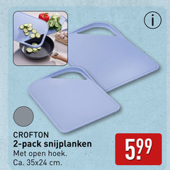  2 pack snijplanken open hoek ca. cm 