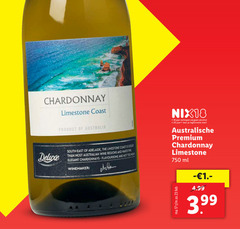  witte wijn 17 18 23 25 750 chardonnay limestone coast australia south east adelaide cooler australian wine and fine elegant chardonnays winemaker nix18 jaar alcohol legitimatie australische premium ml 3.99 