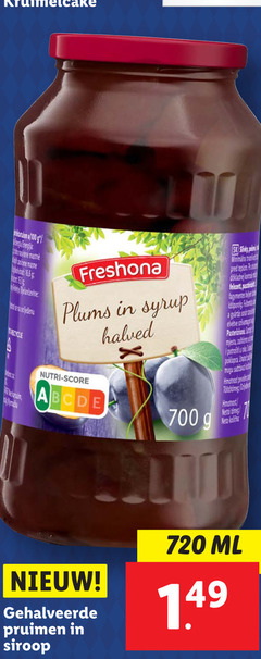  700 720 evine to recycle plums syrup pole leer sa nutri score gehalveerde pruimen siroop ml 