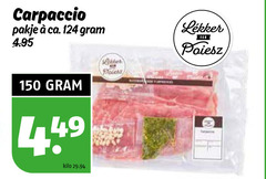  150 carpaccio pakje ca. kilo sokken 