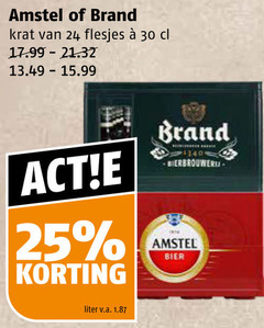  amstel brand krat bier 24 25 30 liter v.a. 