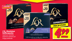  douwe egberts l or koffiecups 20 espresso ge aluminium capsules koffiecapsules ristretto estremo lungo profondo mcafee em pak stuks 