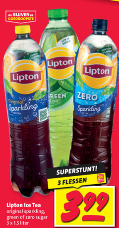  lipton ice tea 3 10 60 tx calories original sparkling green it zero thea sugar 1 5 liter flessen 3.99 