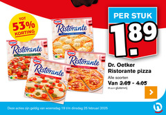  19 25 dr.oetker ristorante pizza quattro formaggi nutri score salame mozzarella pesto stuk dr. oetker soorten m.u.v glutenvrij woensdag 