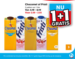  fristi chocomel drinkyoghurt chocolademelk 1 2 3 40 50 enige halfvol pakken liter source calcium vet graisse suiker rood gout fruits fruit rouges minder combinatie 