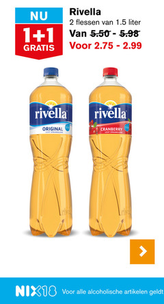  rivella frisdrank 1 2 18 flessen liter original licht sprankelend cranberry alcoholische artikelen 