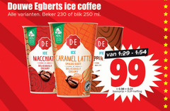  douwe egberts ijskoffie 40 99 250 ice coffee beker blik ml less plastic caramel latte creamy basisprijs heffing 