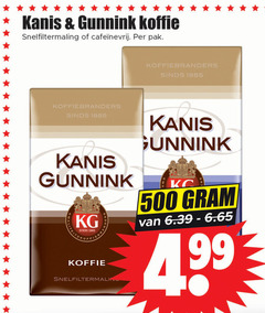  kanis en gunnink koffie 99 500 1885 snelfiltermaling pak koffiebranders r 