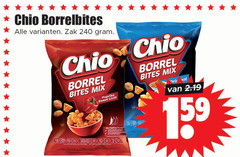  chio borrelnootjes 240 borrelbites zak borrel bites mix paprika sweet chilli ris 