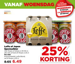  leffe jopen speciaalbieren blikjes bier 1 6 18 19 24 25 30 woensdag jaar legitimatie alcohol nix18 let netherlands sea 5 craft beer anno open speciaalbier krat stuk blond belge belgisch abdijbier blonde nuances vanille clou subtiel vleugje kruidnagel tropical explosion 3 jo haarlem juicy 