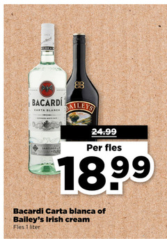  bacardi rum 1 superior white carta blanca fles establecido santiago irish cream liter 