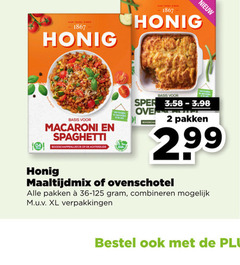  honig maaltijdmix 2 1867 basis macaroni spaghetti boodschappenlijstje achterzijde pakken 99 ovenschotel combineren xl 