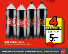  first choice cola 4 5 regular cole soorten flessen 1 liter voordeel giga 