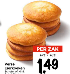  verse eierkoeken schotel mini zak 