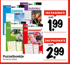  24 240 zweeds sudoku kruiswoord 3.99 puzzelboekje titels 5.99 