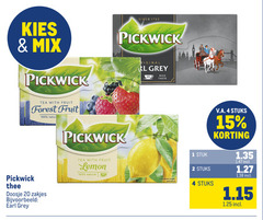  pickwick thee 1 2 4 15 20 100 200 mix since original grey taste tea with fruit forest natur lemon natural citroen citron stuk stuks v.a. doosje zakjes earl 