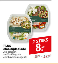  maaltijdsalade 2 caesar lus schalen combineren stuks 