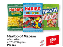  maoam haribo snoep share size bananas kindermix pinballs happy world zakken zak 