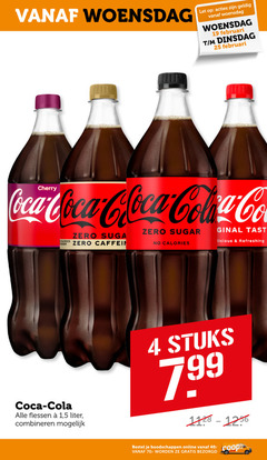  coca-cola cola 4 19 25 40 woensdag let coca co zero calories sugar pangalicious refreshing flessen 1 5 liter combineren stuks online 