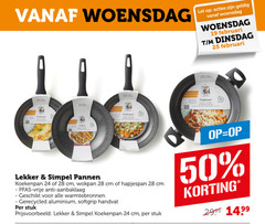  19 24 25 28 50 woensdag let koekenpan caraibische soft dr hapjespan grip keramische coating simpel pannen cm wokpan vrije anti aanbaklaag warmtebronnen gerecycled aluminium softgrip handvat stuk 