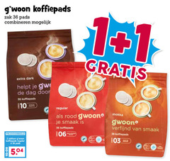  gwoon koffiepads 1 2 10 36 zak pads combineren dark dag regular rood mokka verfijnd zakken 