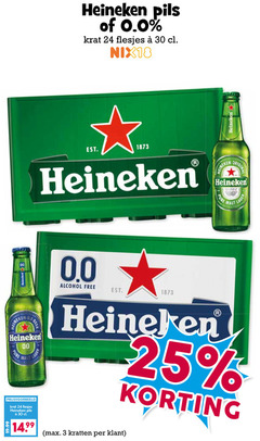  heineken 0.0 krat bier 3 24 25 30 pils nix18 00 alcohol free original beer mal kratten 