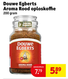  douwe egberts oploskoffie 200 aroma rood evenwichtig rond 