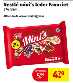  nestle mini chocoladerepen favoriet 