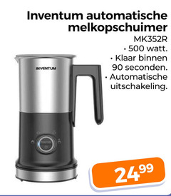  inventum melkopschuimer 90 500 automatische watt klaar binnen seconden uitschakeling 