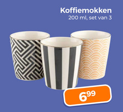  mokken 3 200 koffiemokken ml 