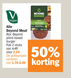  vegetarisch 2 50 beyond meat plant based burger pak stuks varieeren original 