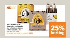  leffe karmeliet speciaalbieren blikjes bier krat 6 11 18 25 nix18 val anno triple antec fe blonde blond biere tripel multipacks abdijbier liter varieeren 