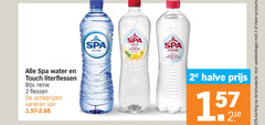  spa en fruit fruitdrank mineraalwater 2 25 210 water touch literflessen reine flessen varieeren lemon land intense honey sparkling mineral 2e halve 