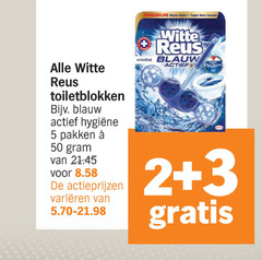  witte reus toiletblok 2 3 5 50 toiletblokken blauw pakken varieeren premium water mare geuren hygiene 