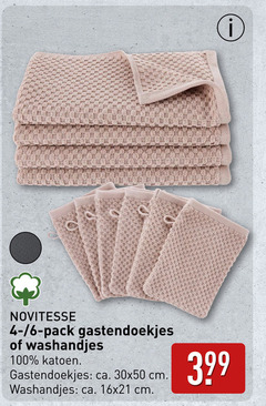  6 100 novitesse pack gastendoekjes washandjes katoen ca. cm 