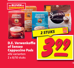  douwe egberts senseo koffiepads oploskoffie 2 10 cappuccino caramel stuks b d.e. verwenkoffie pads 8 