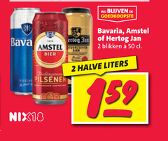  hertog jan amstel bavaria blikjes bier 2 13 50 pilsener nix18 blikken halve 