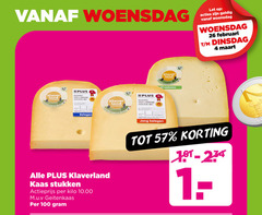  klaverland kaas 1 4 26 100 woensdag let klaver land graskaas hollandse noord gouda 48 belegen stukken actieprijs kilo m.u.v geitenkaas jong 