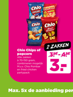  chio popcorn chips 2 3 salt pom bar original sea zakken combineren pombar fried chicken partypack heart breakers 5x aanbieding 