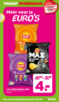  lays chips 4 8 15 26 woensdag let fan cheetos nutri score 5x party flavour pack mix paprika crunch taste x2 bugles uitdeelzakken stuks zak aanbieding 