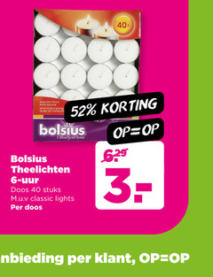  bolsius theelichten 3 6 40 beautiful flame belle burning colour your home uur doos stuks m.u.v classic lights aanbieding 