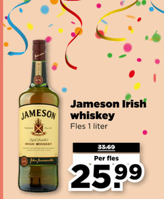  jameson whisky 1 irish whiskey fles liter triple john 