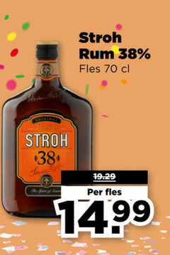  stroh rum original spirit fles 