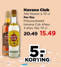  havana club rum 3 5 anejo anos flessen fles 