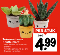  home zachte knuffelbare plantjes ca. cm stuk 