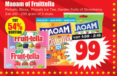  fruit-tella maoam snoep 3 99 210 fruittella pinballs bloxx ice tea garden fruits strawberry zak stuks sap fruit 3x limited edition fruitsap jus flavours couleurs 