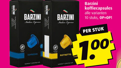  barzini koffiecups 10 expresse espresso koffiecapsules stuks stuk l100 ristretto 