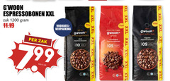  gwoon koffiebonen espressobonen xxl zak voordeel genieten dark kilo roodmerk bak regular xl 