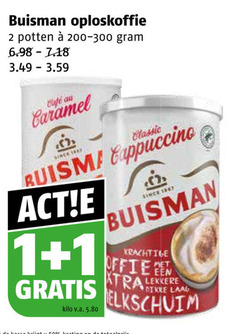  buisman oploskoffie 1 2 1867 potten mcafee caramel classic since cappuccino kilo v.a. dikke laag 